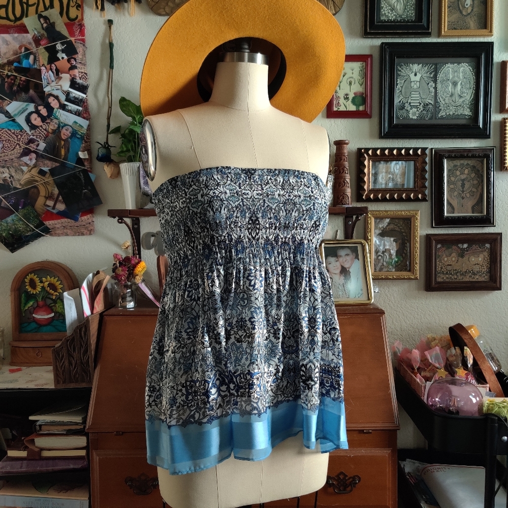 💚 Beautiful Ruched Tube Top by Max Studio - Picture 2 of 12